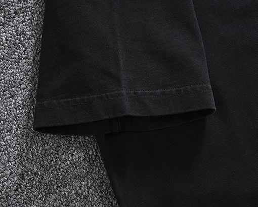 クロムハーツコピー 螺纹リブネックのショートスリーブTシャツ