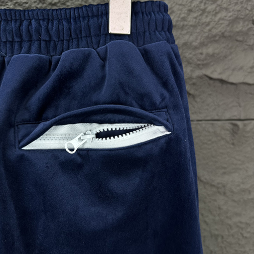 セリーヌ 新しいベルベット刺繍ロゴカップルストレートパンツ