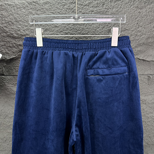 セリーヌ 新しいベルベット刺繍ロゴカップルストレートパンツ