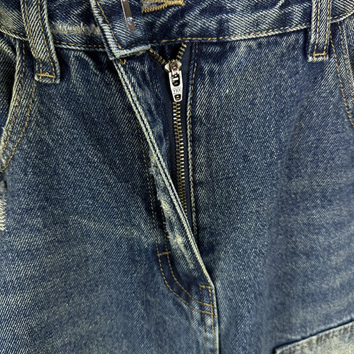 ジバンシイコピー 磨破 カップル向け水洗ワイドデニムパンツ