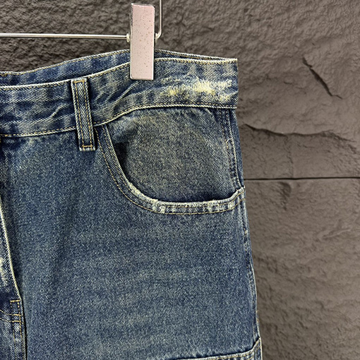 ジバンシイコピー  磨破 カップル向け水洗ワイドデニムパンツ