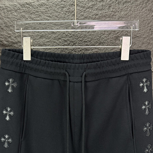 クロムハーツ 新作 クロスレザー刺繍ロングパンツ