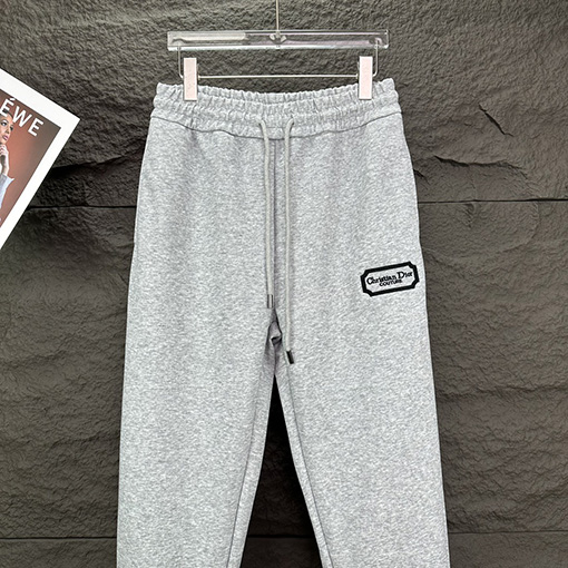 ディオール 刺繍文字ロゴカップルパンツ