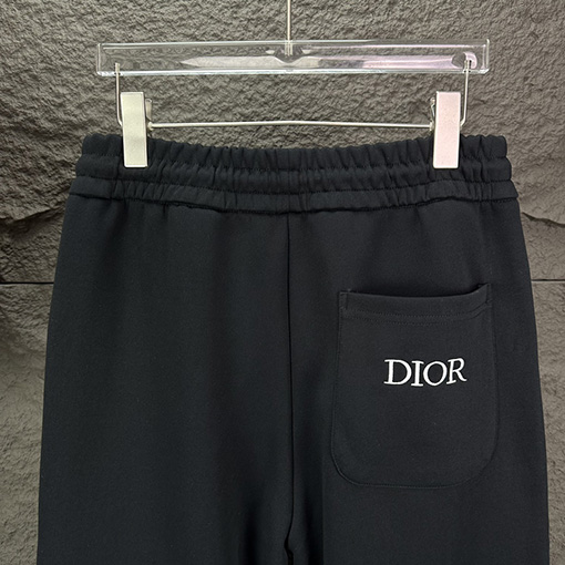 ディオール 刺繍文字ロゴカップルパンツ