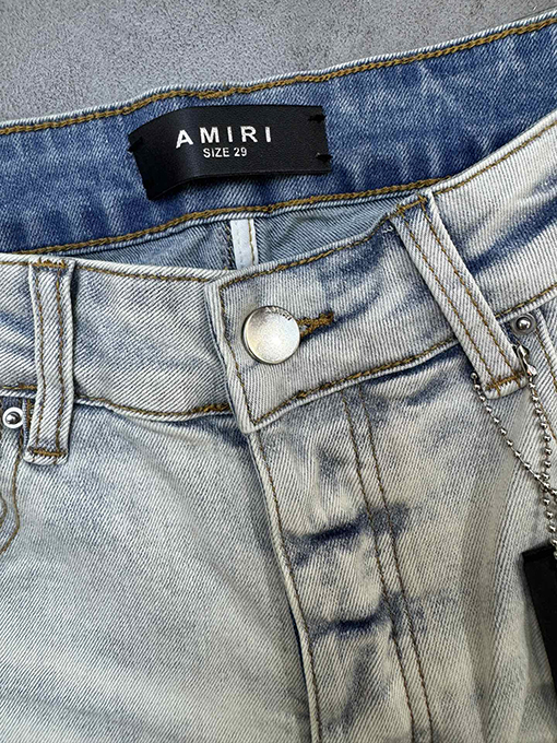 アミリコピー ハイストリート ダメージ ミッドライズ デニムパンツ