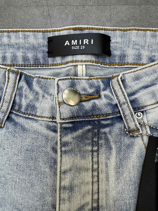 アミリコピー ハイストリート ダメージ ミッドライズ デニムパンツ