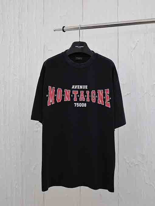 バレンシアガコピー 新しい古いウォッシュレトロ半袖Tシャツ