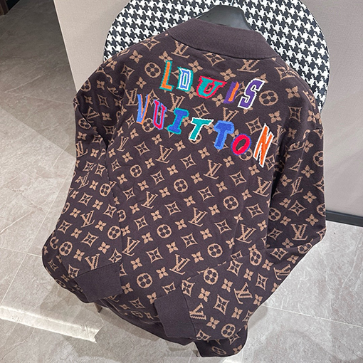 ルイヴィトン 新しい色のジャカードジッパーセーターコート
