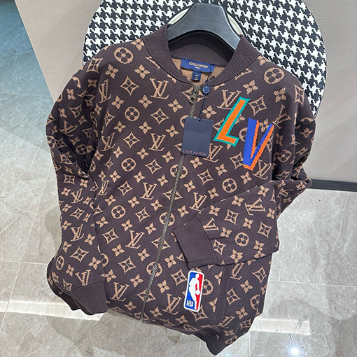 ルイヴィトン 新しい色のジャカードジッパーセーターコート