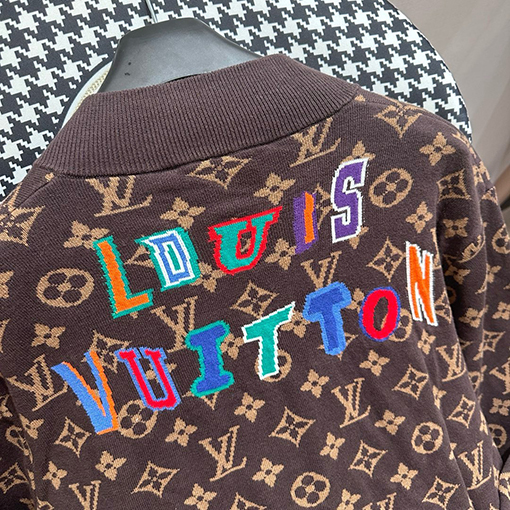ルイヴィトン 新しい色のジャカードジッパーセーターコート