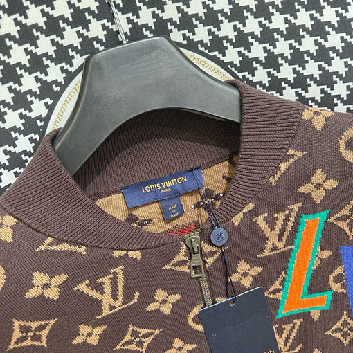 ルイヴィトン 新しい色のジャカードジッパーセーターコート