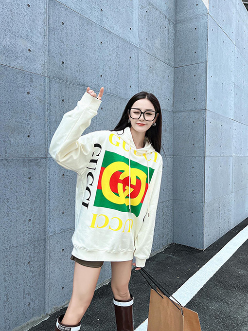 グッチ クラシックなダブル G パターンプリントパーカー