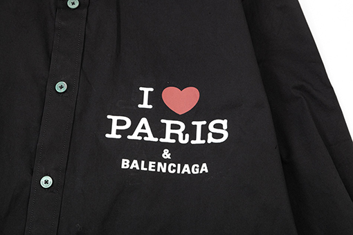 バレンシアガスーパーコピー parisハートロゴプリント長袖シャツ