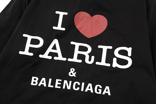 バレンシアガスーパーコピー parisハートロゴプリント長袖シャツ