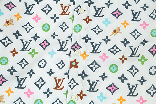 ルイヴィトン 水彩 フルプリントロゴ長袖シャツ