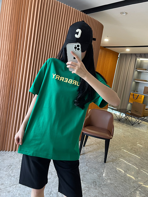 バーバリーコピー 新しい サイトプリント文字半袖Tシャツ