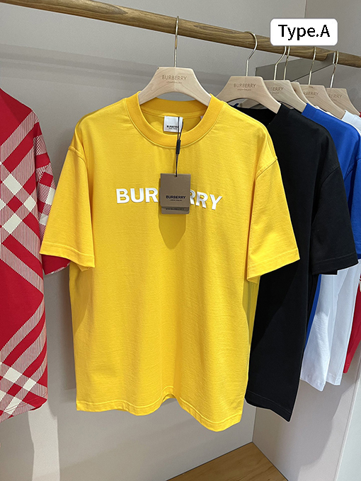 バーバリーコピー 新しい サイトプリント文字半袖Tシャツ