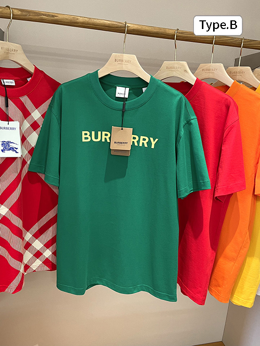 バーバリーコピー 新しい サイトプリント文字半袖Tシャツ