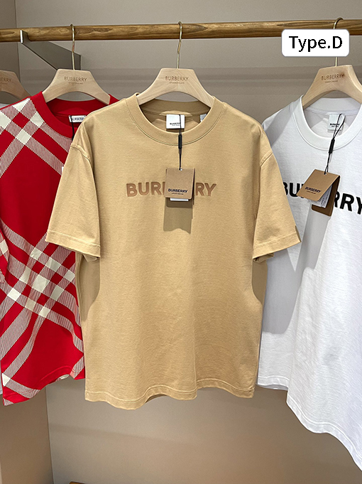 バーバリーコピー 新しい サイトプリント文字半袖Tシャツ