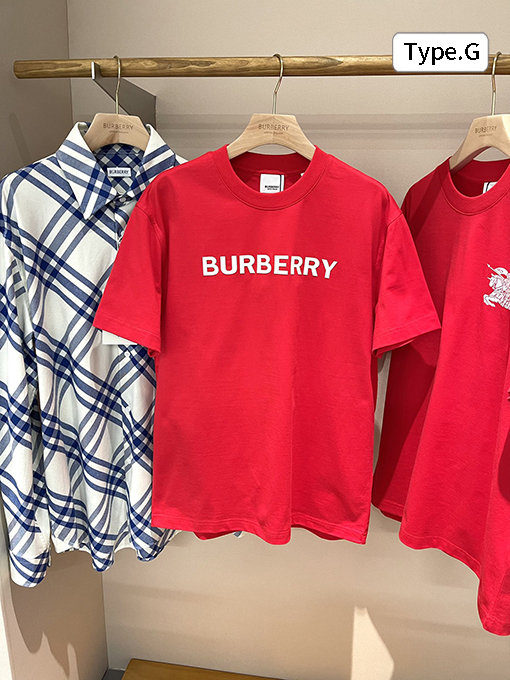 バーバリーコピー 新しい サイトプリント文字半袖Tシャツ