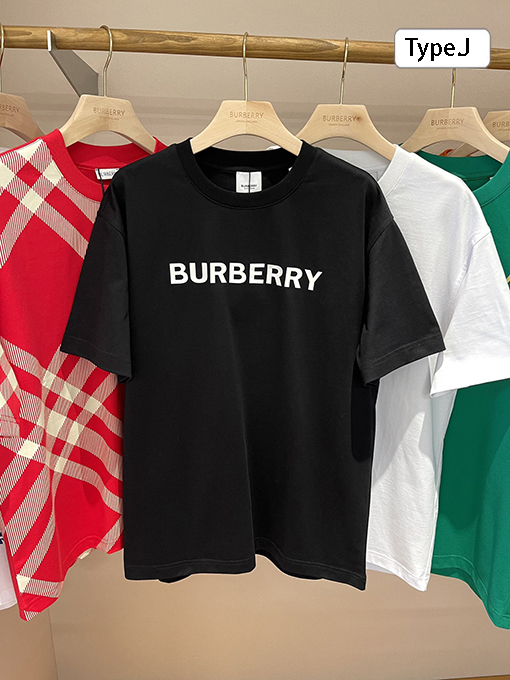 バーバリーコピー 新しい サイトプリント文字半袖Tシャツ