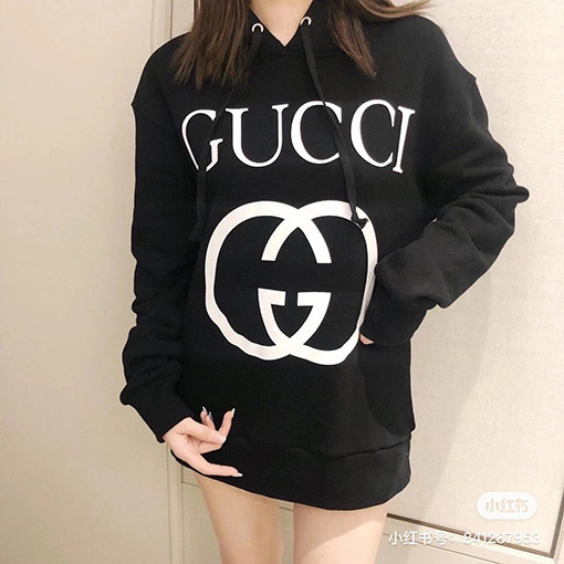グッチ クラシックなビッグ G ロゴプリントパーカー