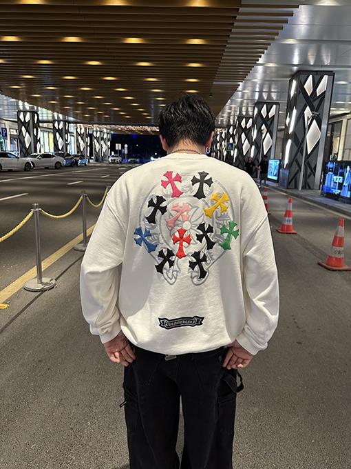 クロムハーツコピー カラープリントクルーネックパーカー