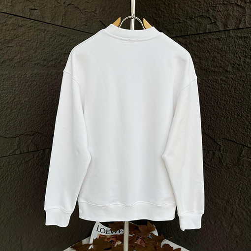 ロエベスーパーコピー 発泡プリントロゴクルーネックパーカー
