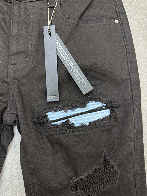 アミリ ミッドライズハイストレッチスリムフィットスキニーデニムパンツ