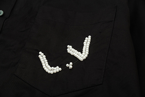 ルイヴィトン フィアオフ ホリデー コラボレーション ビーズ刺繍ロングスリーブシャツ