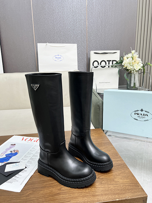 プラダ トップバージョン厚底ポケット三角マークロングシューズ