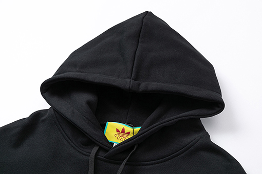 Adidas X Gucci 新しいカウンター刺繍二股フード付きパーカー