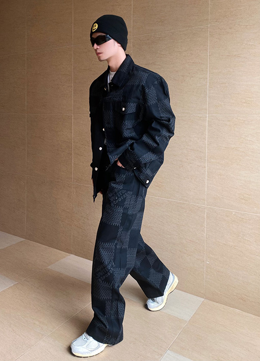 ルイヴィトン クラシックなチェック柄のライン FW 25 ショージャケット
