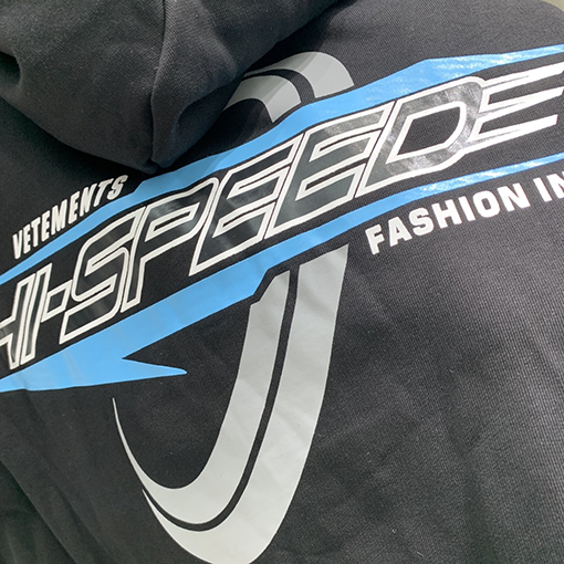 ヴェトモン Hi Speed アルファベットプリントパーカー
