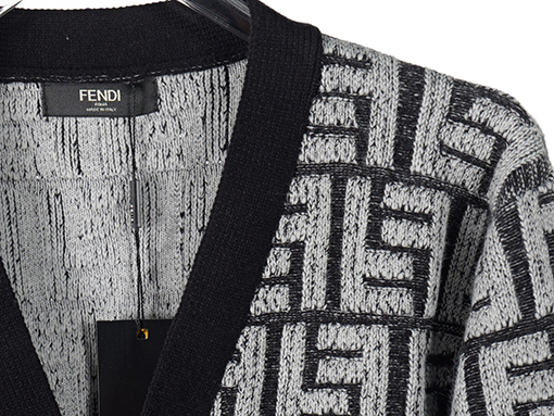 フェンディ  24 FW フルプリントカーディガンセーターコート