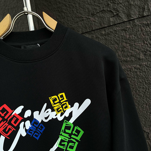 ジバンシイコピー  アルファベットプリントロゴクルーネックパーカー