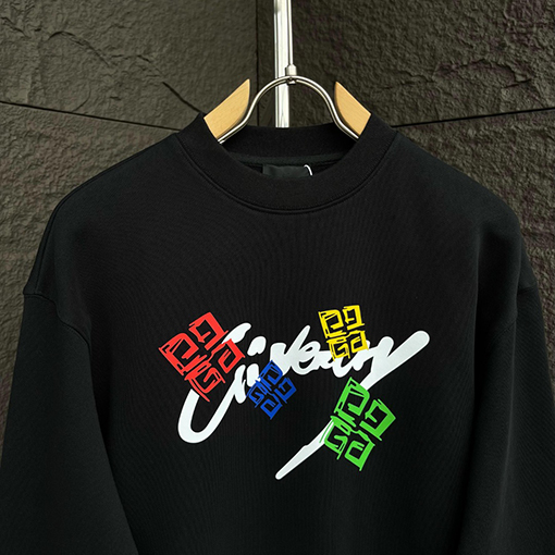 ジバンシイコピー  アルファベットプリントロゴクルーネックパーカー
