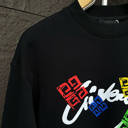 ジバンシイコピー  アルファベットプリントロゴクルーネックパーカー