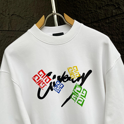 ジバンシイコピー  アルファベットプリントロゴクルーネックパーカー