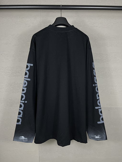 バレンシアガ 3Mアルファベットのクラシックプリント長袖Tシャツ