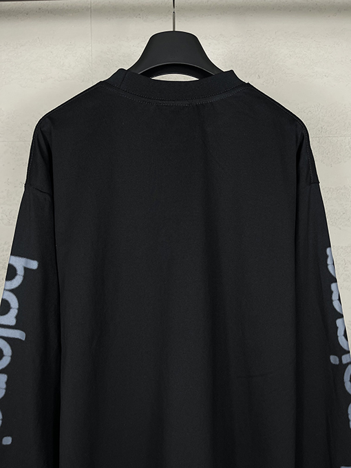 バレンシアガ 3Mアルファベットのクラシックプリント長袖Tシャツ
