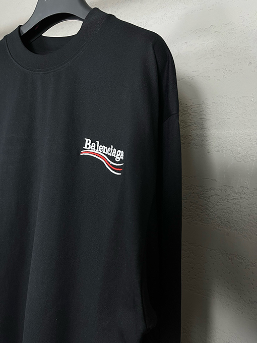 バレンシアガスーパーコピー コーラ刺繍長袖Tシャツ