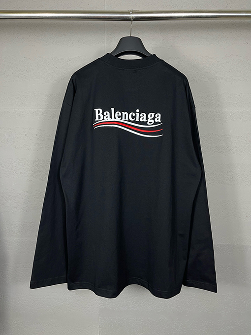 バレンシアガスーパーコピー コーラ刺繍長袖Tシャツ