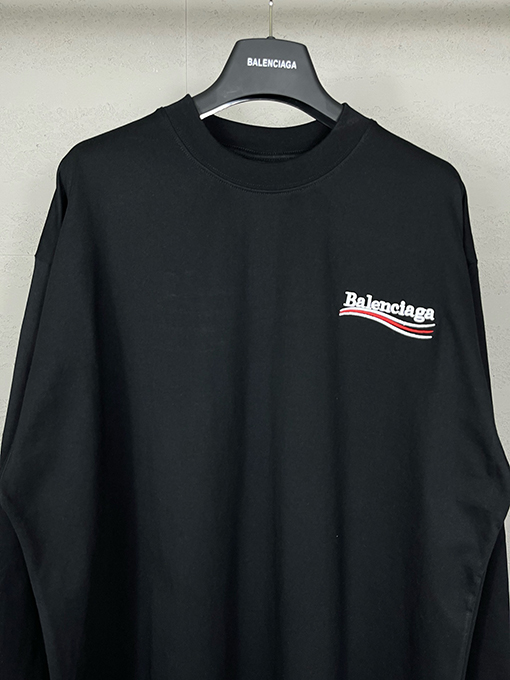 バレンシアガスーパーコピー コーラ刺繍長袖Tシャツ