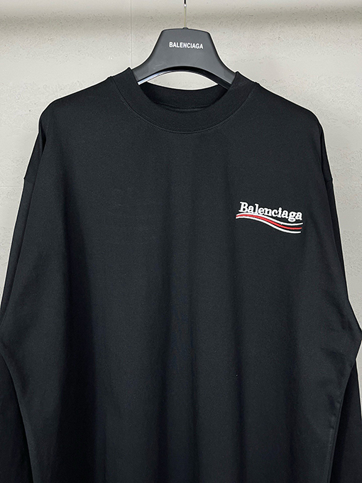 バレンシアガスーパーコピー コーラ刺繍長袖Tシャツ