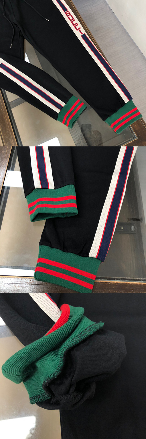 グッチ ロゴジャカードパイピングスウェットパンツ