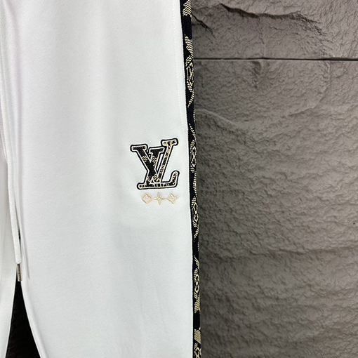 ルイヴィトンコピー 新しい刺繍文字リボンロゴカップルパンツ
