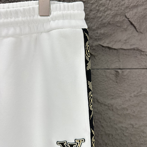 ルイヴィトンコピー 新しい刺繍文字リボンロゴカップルパンツ