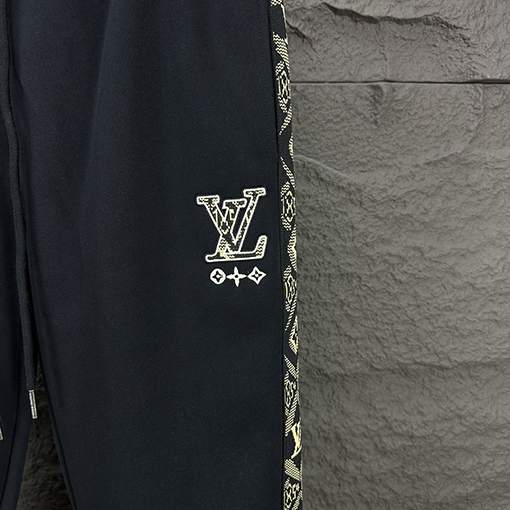 ルイヴィトンコピー 新しい刺繍文字リボンロゴカップルパンツ