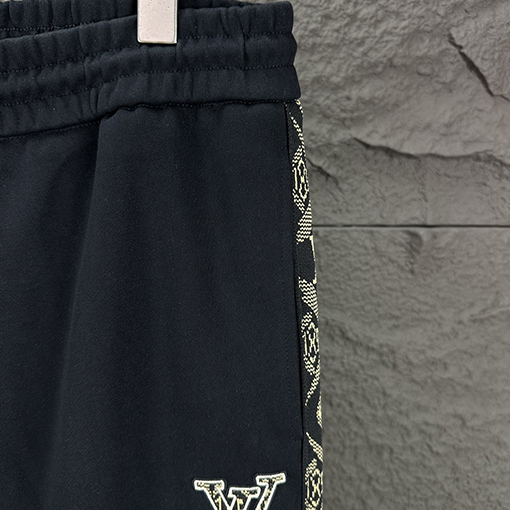 ルイヴィトンコピー 新しい刺繍文字リボンロゴカップルパンツ